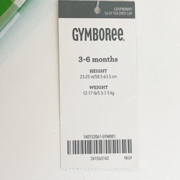 DRESSED Up By Gymboree plaid green & white romper size 3-6 months - Picture 5 of 7